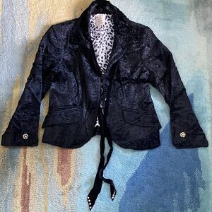 Nanette Lepore Black Faux Fur Jacket